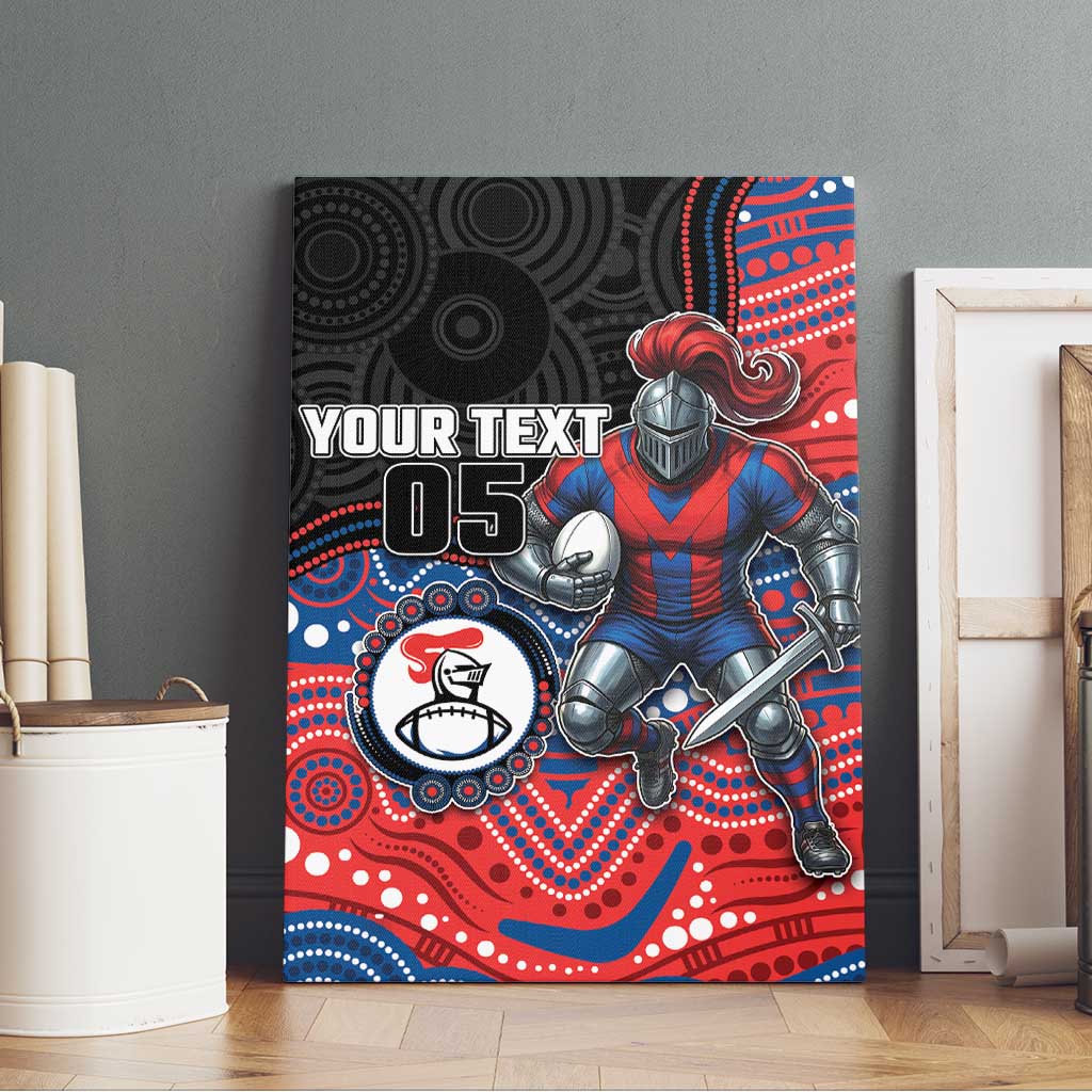 Custom Knights Canvas Wall Art Warrior Mascot With Aboriginal Indigenous