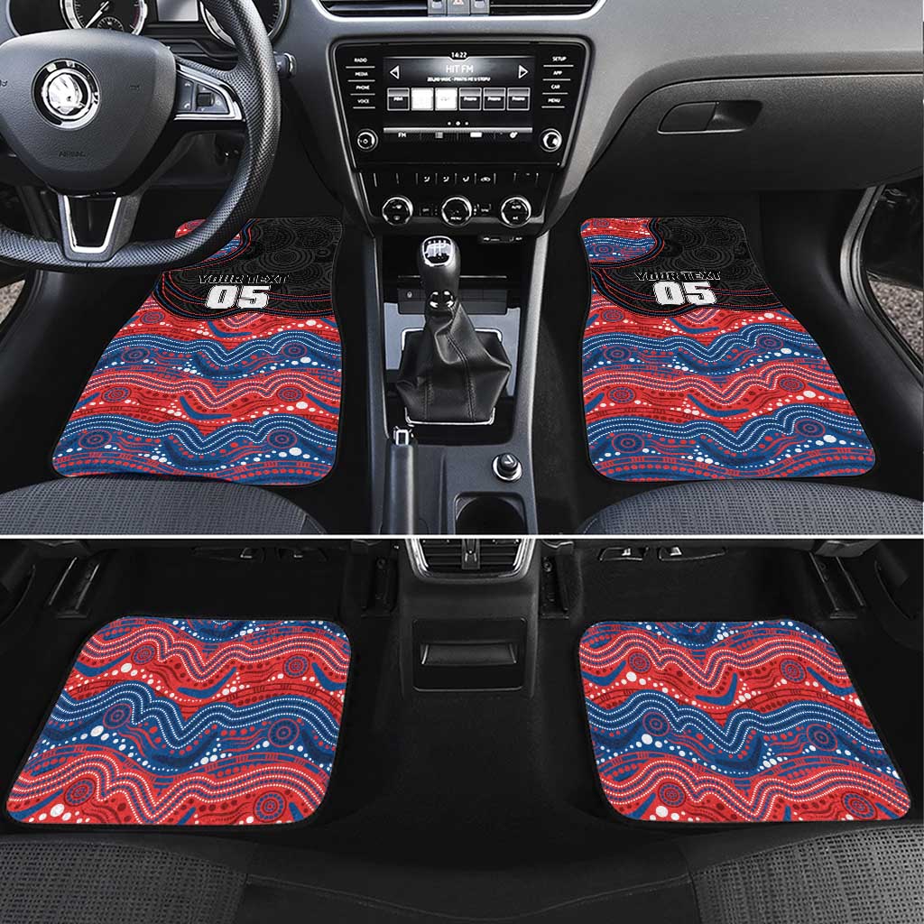 Custom Knights Car Mats Warrior Mascot With Aboriginal Indigenous