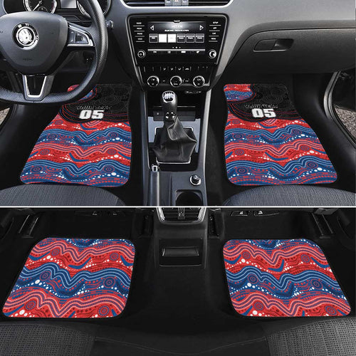 Custom Knights Car Mats Warrior Mascot With Aboriginal Indigenous