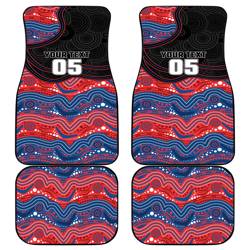 Custom Knights Car Mats Warrior Mascot With Aboriginal Indigenous
