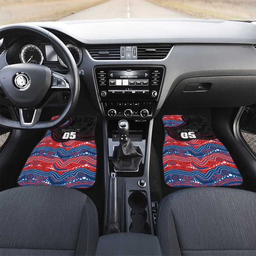 Custom Knights Car Mats Warrior Mascot With Aboriginal Indigenous