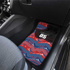 Custom Knights Car Mats Warrior Mascot With Aboriginal Indigenous