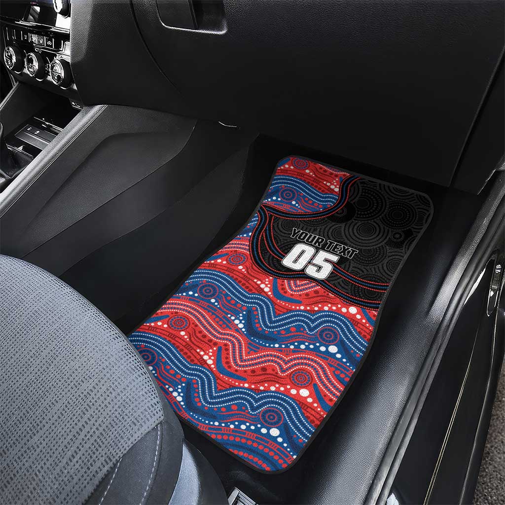 Custom Knights Car Mats Warrior Mascot With Aboriginal Indigenous