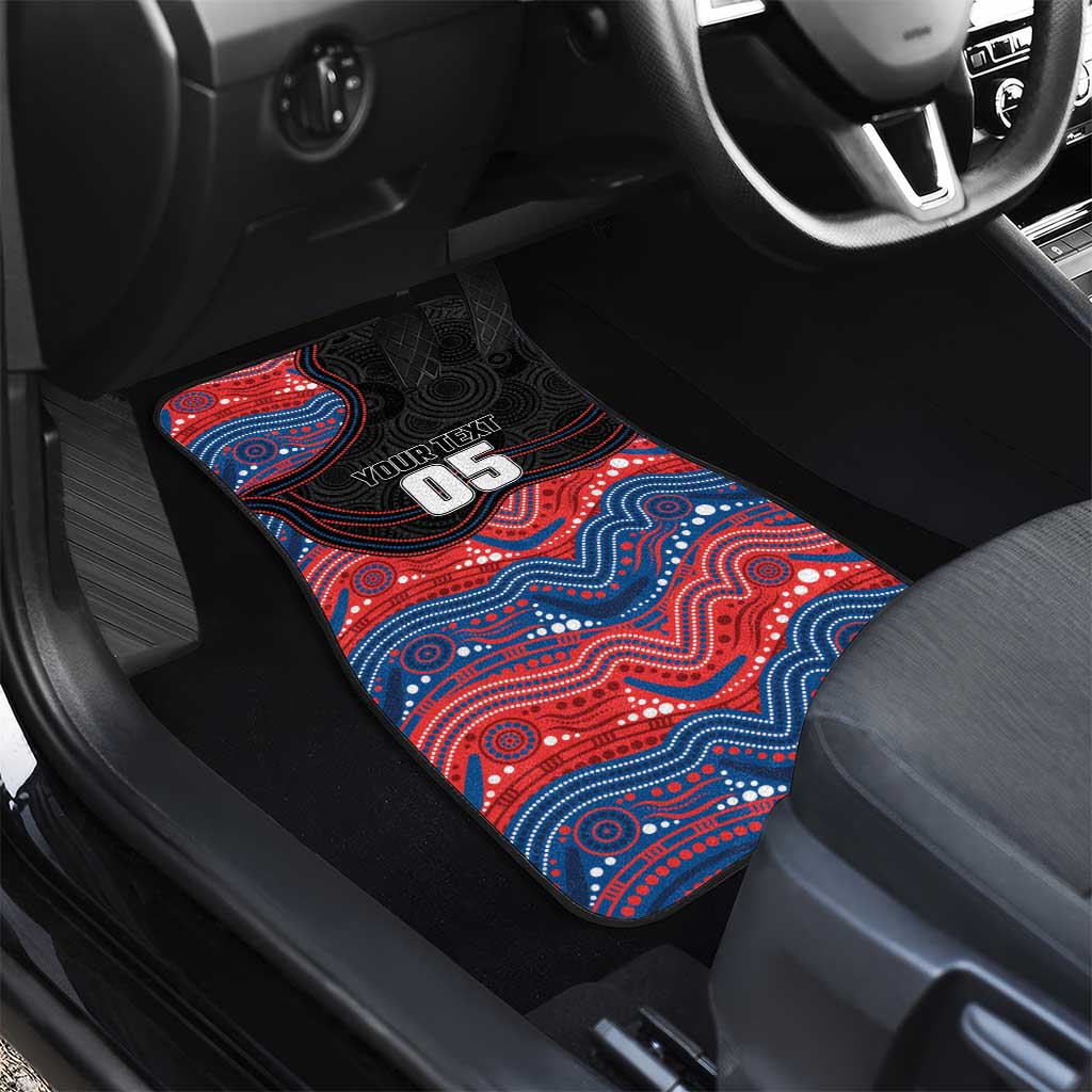 Custom Knights Car Mats Warrior Mascot With Aboriginal Indigenous