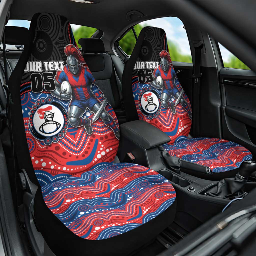 Custom Knights Car Seat Cover Warrior Mascot With Aboriginal Indigenous
