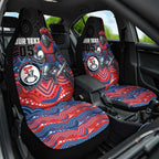 Custom Knights Car Seat Cover Warrior Mascot With Aboriginal Indigenous