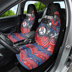 Custom Knights Car Seat Cover Warrior Mascot With Aboriginal Indigenous