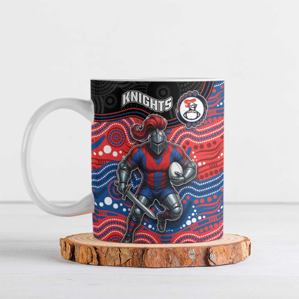 Custom Knights Ceramic Mug Warrior Mascot With Aboriginal Indigenous