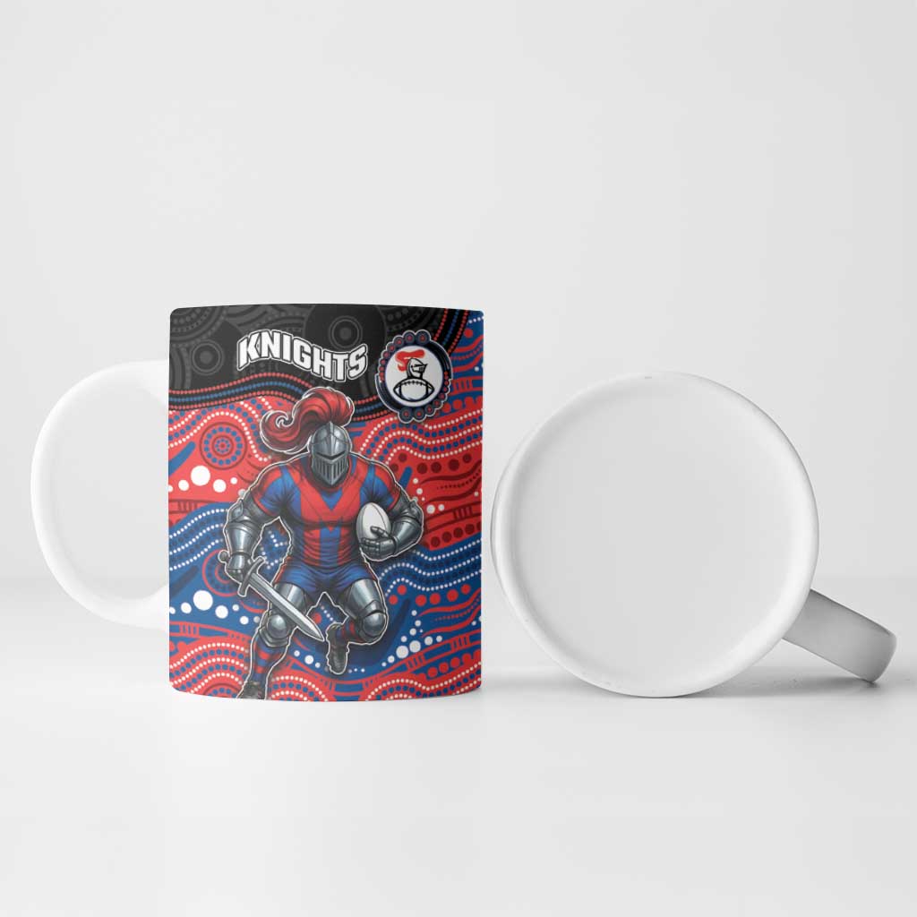 Custom Knights Ceramic Mug Warrior Mascot With Aboriginal Indigenous