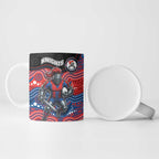 Custom Knights Ceramic Mug Warrior Mascot With Aboriginal Indigenous