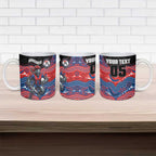 Custom Knights Ceramic Mug Warrior Mascot With Aboriginal Indigenous