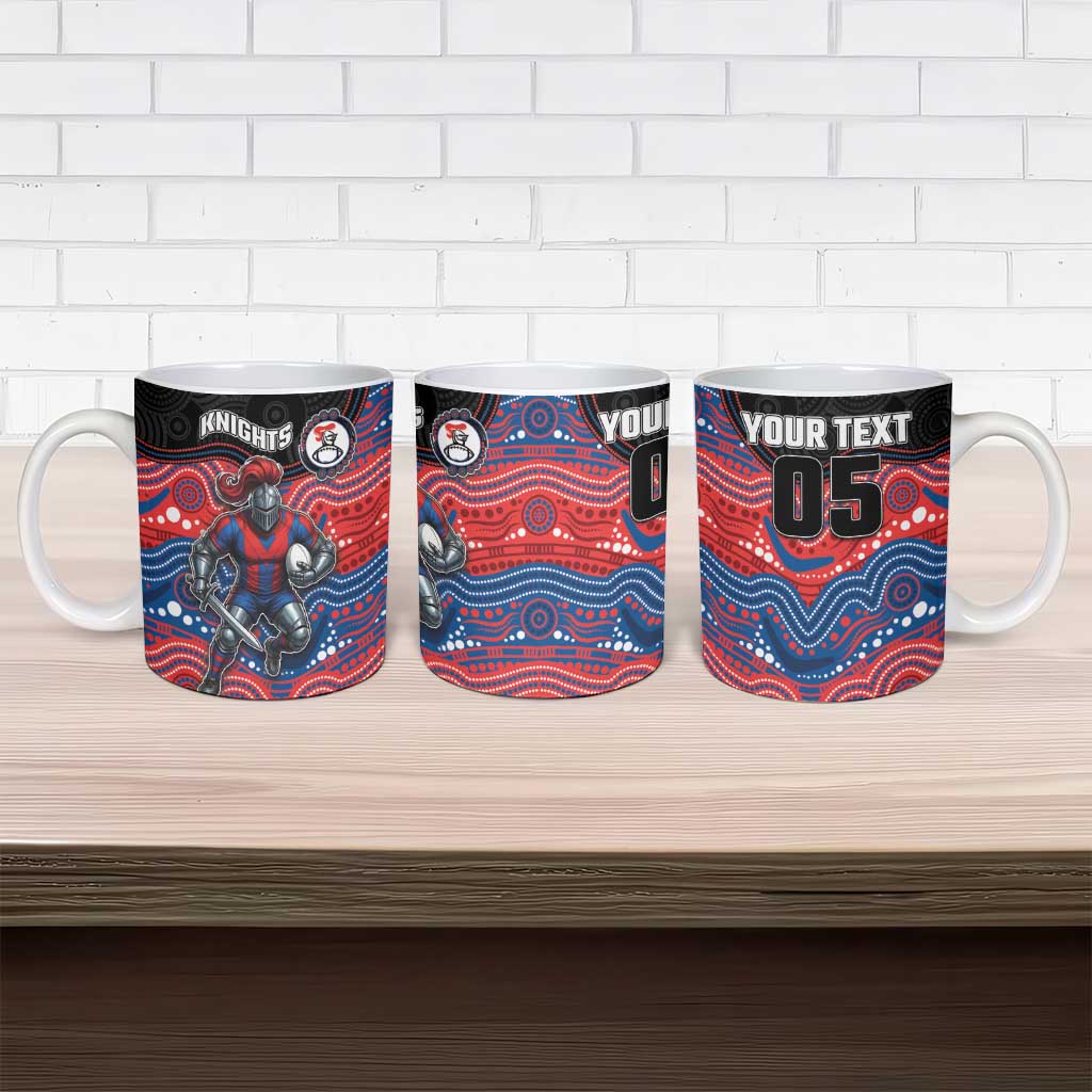 Custom Knights Ceramic Mug Warrior Mascot With Aboriginal Indigenous