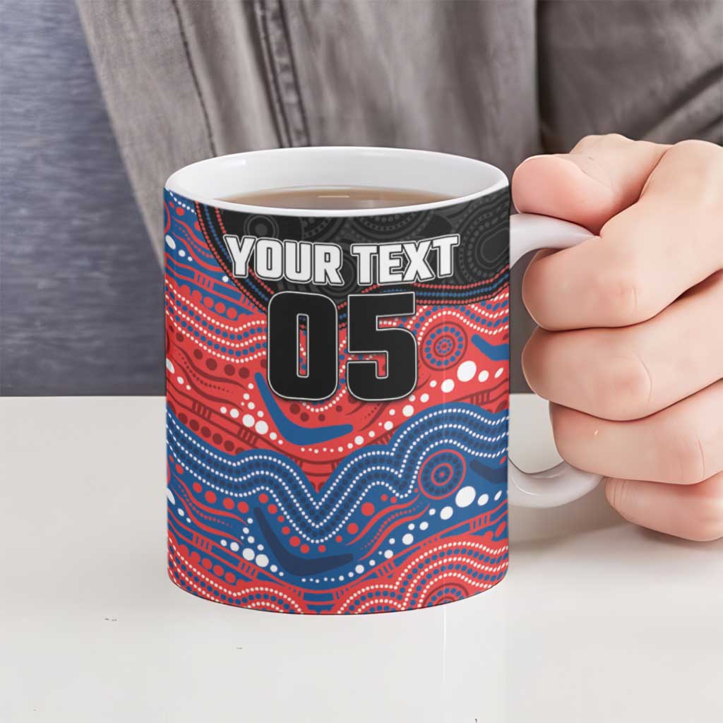 Custom Knights Ceramic Mug Warrior Mascot With Aboriginal Indigenous