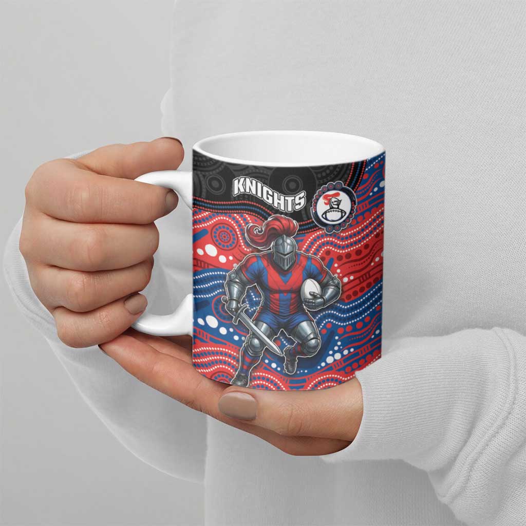 Custom Knights Ceramic Mug Warrior Mascot With Aboriginal Indigenous
