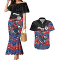 Custom Knights Couples Matching Mermaid Dress and Hawaiian Shirt Warrior Mascot With Aboriginal Indigenous