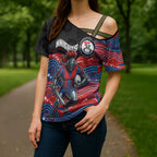 Custom Knights Cross Shoulder Shirt Warrior Mascot With Aboriginal Indigenous