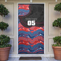 Custom Knights Door Cover Warrior Mascot With Aboriginal Indigenous