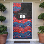 Custom Knights Door Cover Warrior Mascot With Aboriginal Indigenous