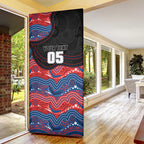 Custom Knights Door Cover Warrior Mascot With Aboriginal Indigenous