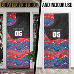 Custom Knights Door Cover Warrior Mascot With Aboriginal Indigenous