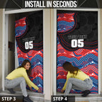 Custom Knights Door Cover Warrior Mascot With Aboriginal Indigenous