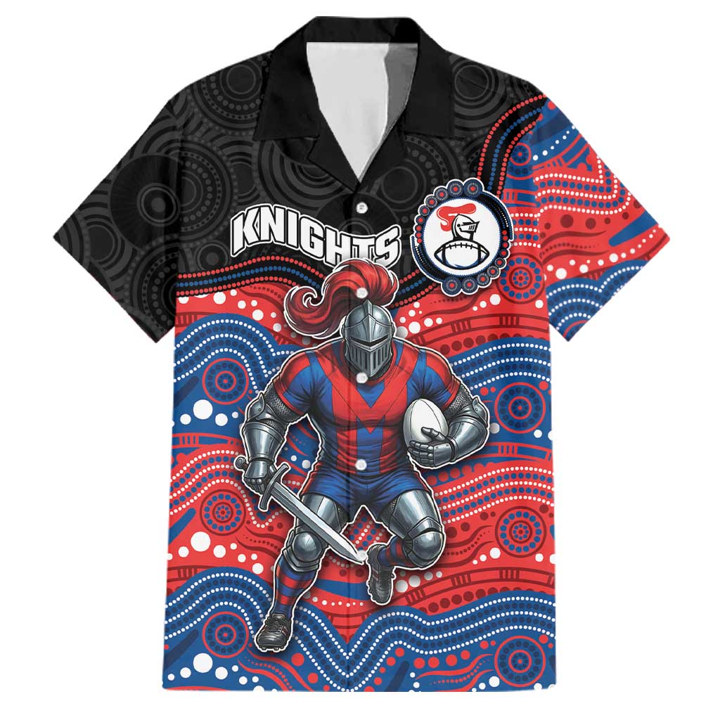 Custom Knights Family Matching Tank Maxi Dress and Hawaiian Shirt Warrior Mascot With Aboriginal Indigenous