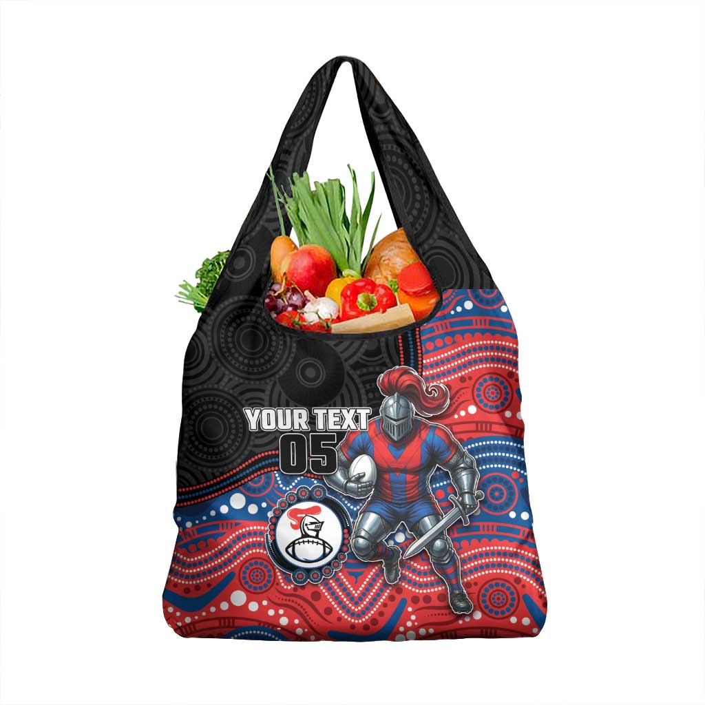 Custom Knights Grocery Bag Warrior Mascot With Aboriginal Indigenous