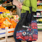 Custom Knights Grocery Bag Warrior Mascot With Aboriginal Indigenous