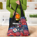 Custom Knights Grocery Bag Warrior Mascot With Aboriginal Indigenous