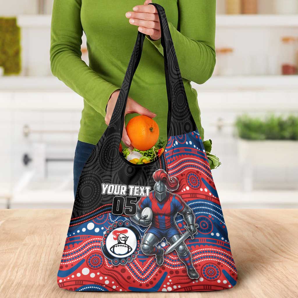 Custom Knights Grocery Bag Warrior Mascot With Aboriginal Indigenous