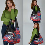 Custom Knights Grocery Bag Warrior Mascot With Aboriginal Indigenous
