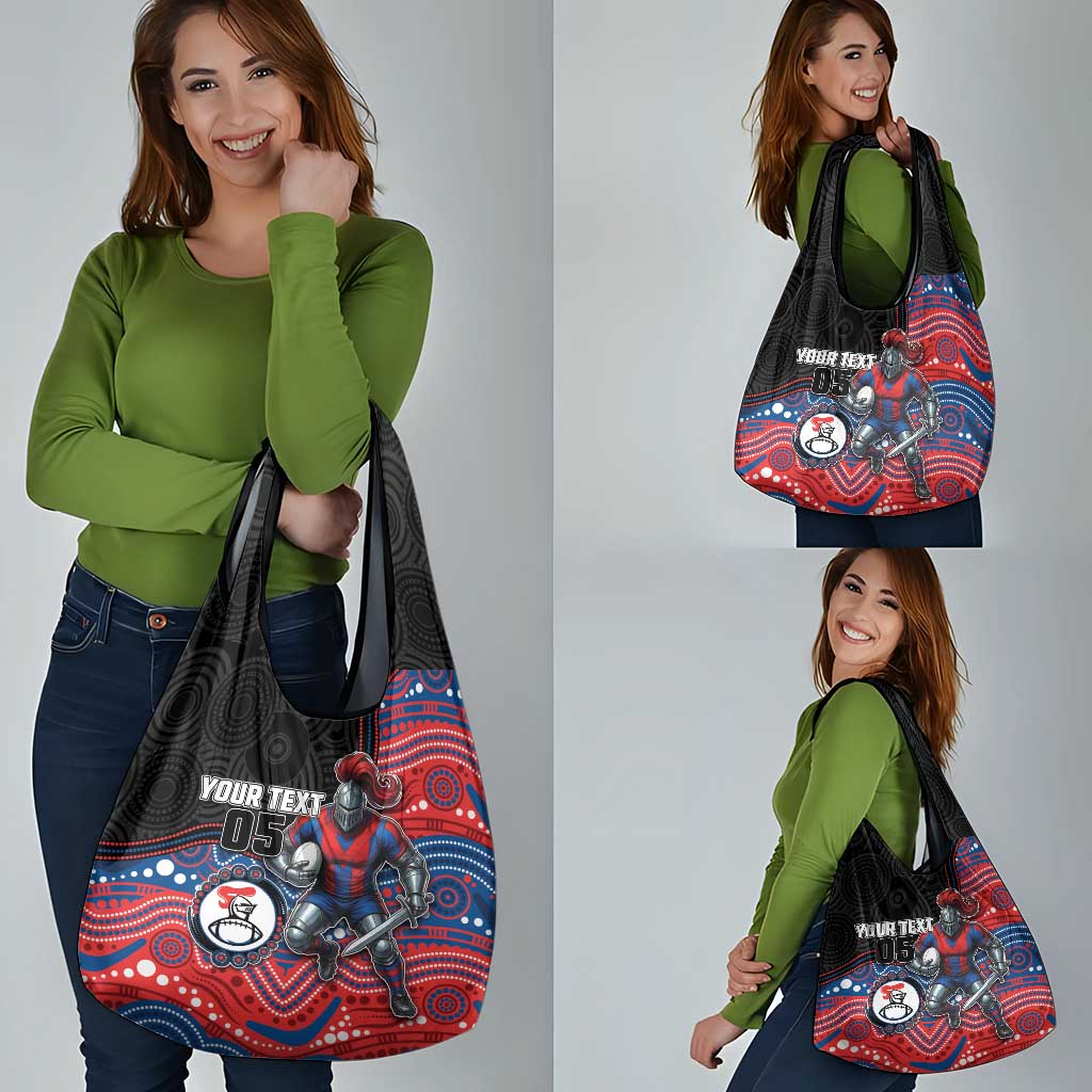 Custom Knights Grocery Bag Warrior Mascot With Aboriginal Indigenous