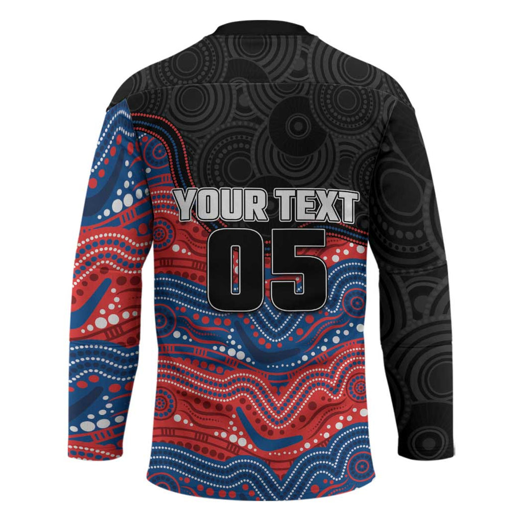 Custom Knights Hockey Jersey Warrior Mascot With Aboriginal Indigenous