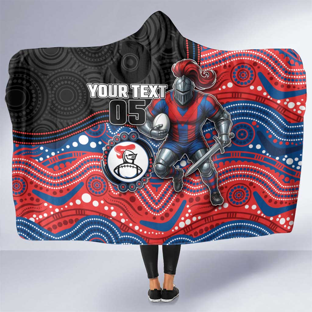 Custom Knights Hooded Blanket Warrior Mascot With Aboriginal Indigenous