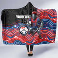 Custom Knights Hooded Blanket Warrior Mascot With Aboriginal Indigenous