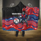 Custom Knights Hooded Blanket Warrior Mascot With Aboriginal Indigenous