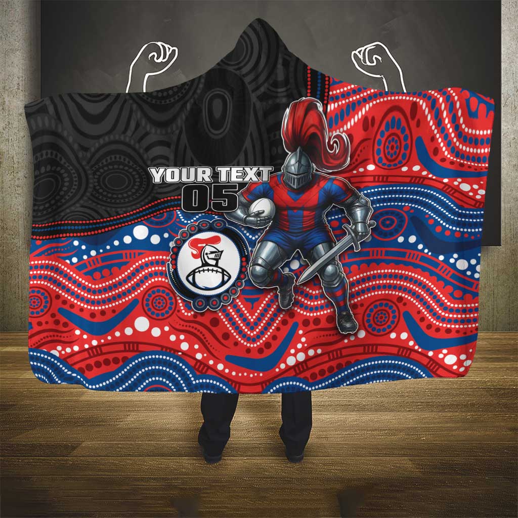 Custom Knights Hooded Blanket Warrior Mascot With Aboriginal Indigenous