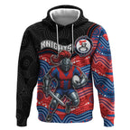 Custom Knights Hoodie Warrior Mascot With Aboriginal Indigenous