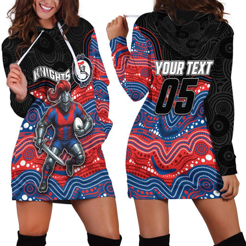 Custom Knights Hoodie Dress Warrior Mascot With Aboriginal Indigenous