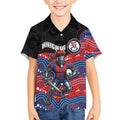 Custom Knights Kid Hawaiian Shirt Warrior Mascot With Aboriginal Indigenous