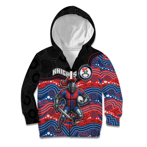 Custom Knights Kid Hoodie Warrior Mascot With Aboriginal Indigenous