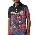 Custom Knights Kid Polo Shirt Warrior Mascot With Aboriginal Indigenous