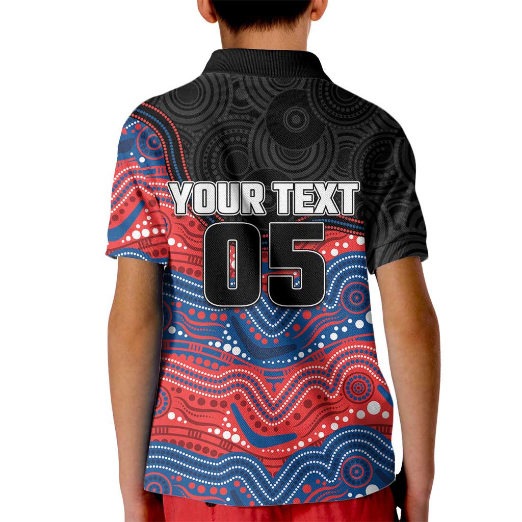 Custom Knights Kid Polo Shirt Warrior Mascot With Aboriginal Indigenous
