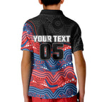 Custom Knights Kid Polo Shirt Warrior Mascot With Aboriginal Indigenous