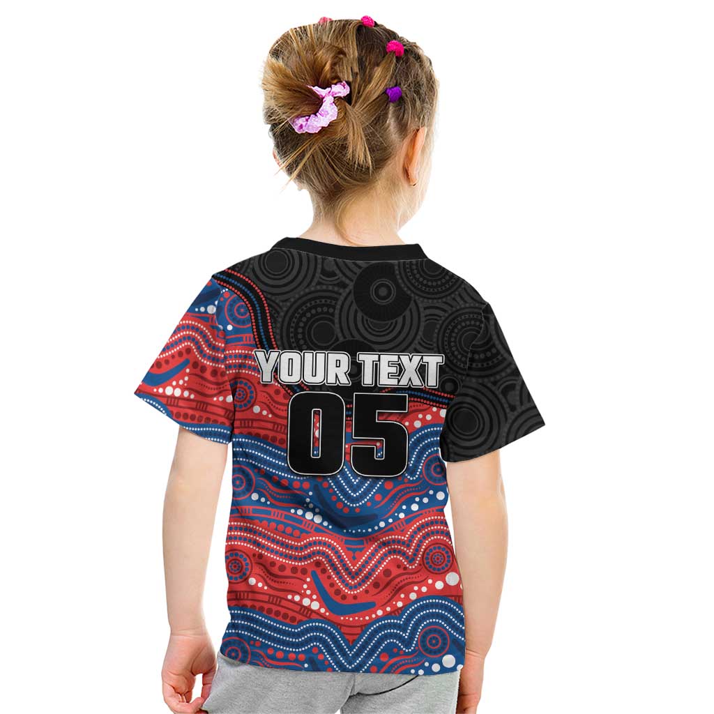 Custom Knights Kid T Shirt Warrior Mascot With Aboriginal Indigenous