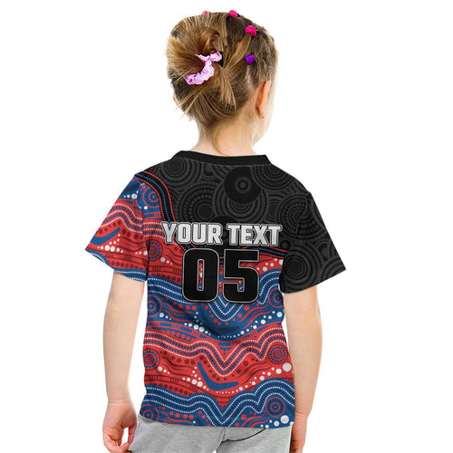 Custom Knights Kid T Shirt Warrior Mascot With Aboriginal Indigenous