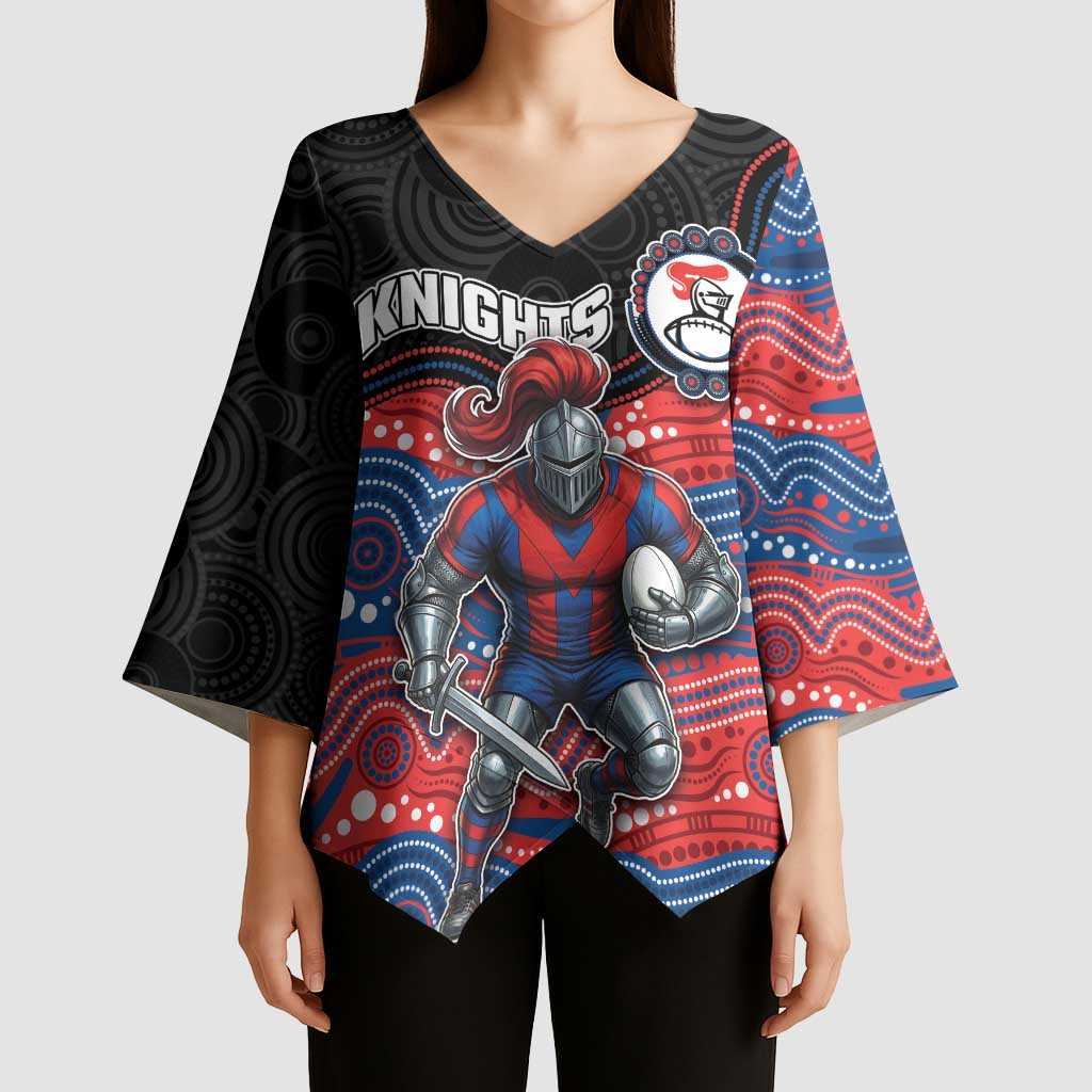 Custom Knights Kimono Sleeve Blouse Warrior Mascot With Aboriginal Indigenous