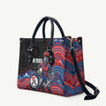 Custom Knights Leather Bag Warrior Mascot With Aboriginal Indigenous