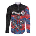 Custom Knights Long Sleeve Button Shirt Warrior Mascot With Aboriginal Indigenous