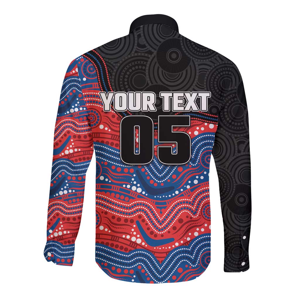 Custom Knights Long Sleeve Button Shirt Warrior Mascot With Aboriginal Indigenous